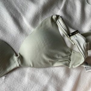 off white slight push up bikini top